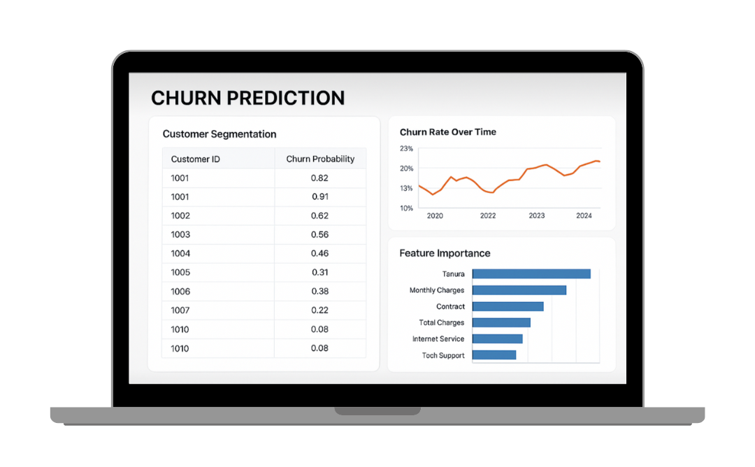 Machine learning churn model